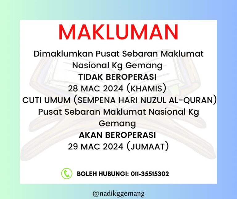 NOTIS 28 MAC 2024